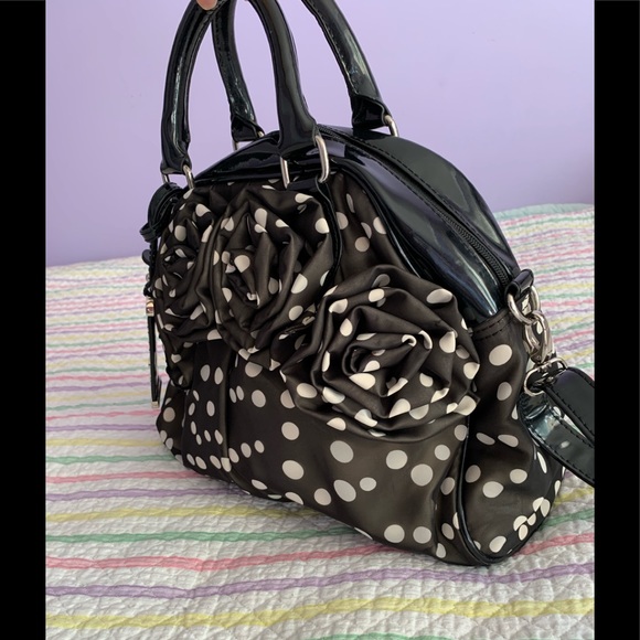 NWOT!💛Chocolate Polka Dot Handbag - Picture 3 of 9
